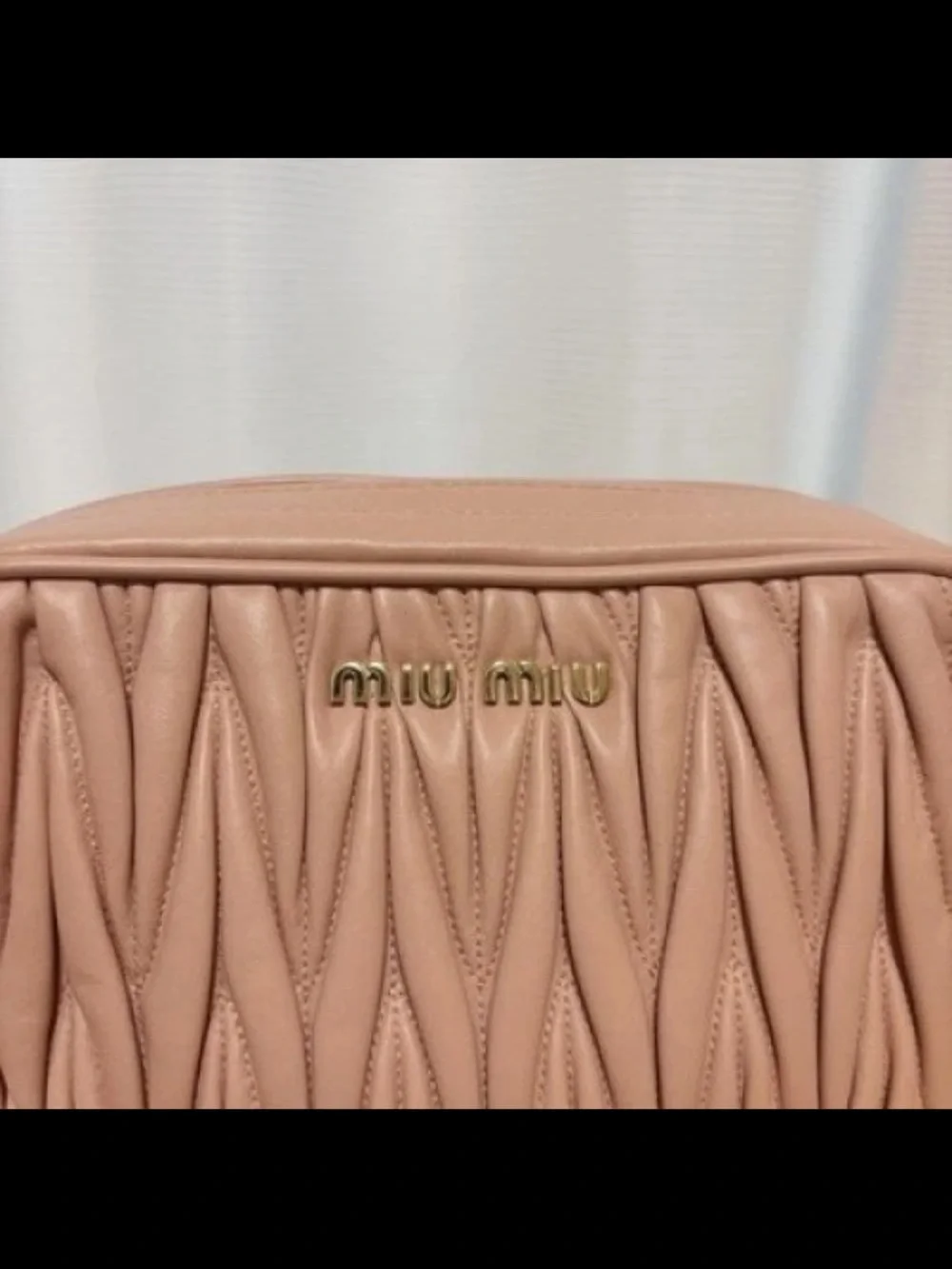Miu Miu Quilted Pink Leather Crossbody Camera Bag with Gold Chain